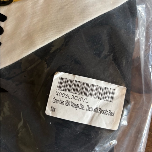 Gown Town Vintage Style faux wrap swing dress 1950’s size large New in package - Picture 4 of 11